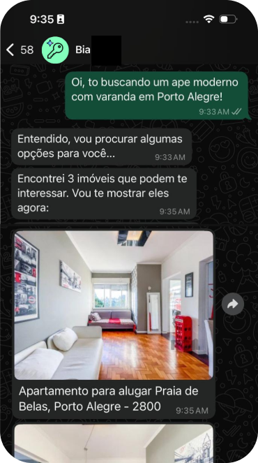 Bia no WhatsApp